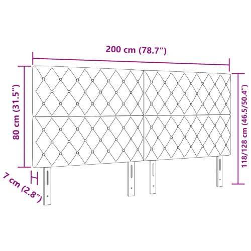 Naslon za glavu s kristalnim gumbima tufted tamno plavi 200 cm baršun Cijena