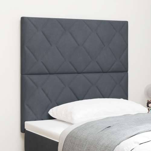Naslon za glavu s dijamantskim blokovima tamno sivi 100 cm velvet, Naslon za glavu s dijamantskim blokovima tamno sivi 200 cm ve Cijena