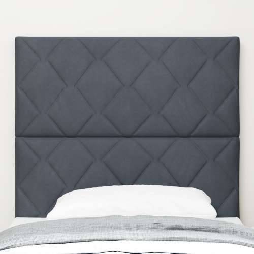 Naslon za glavu s dijamantskim blokovima tamno sivi 100 cm velvet, Naslon za glavu s dijamantskim blokovima tamno sivi 200 cm ve Cijena