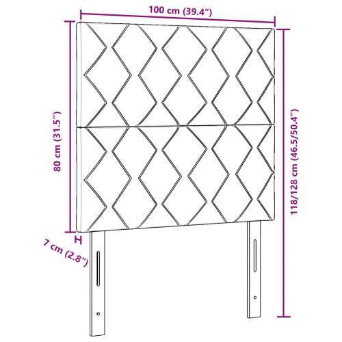 Naslon za glavu dijamantnog uzorka crni 100 cm pliš, Naslon za glavu dijamantnog uzorka crni 200 cm pliš Cijena