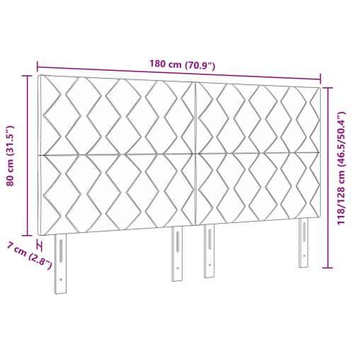 Naslon za glavu s geometrijskim dizajnom Krem 180 cm Tkanina Cijena