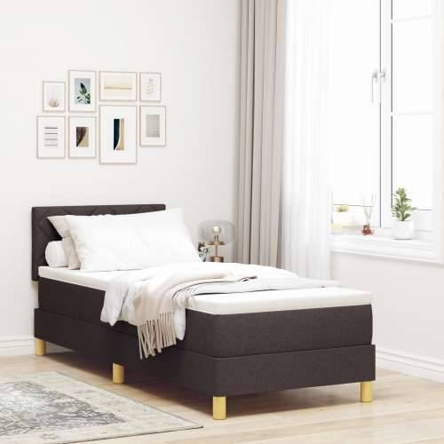 Box Spring krevet s madracem Tamnosmeđi 80x200 cm Tkanina Cijena