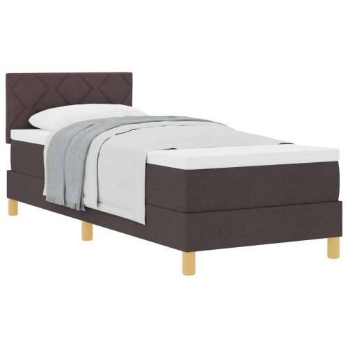 Box Spring krevet s madracem Tamnosmeđi 80x200 cm Tkanina Cijena