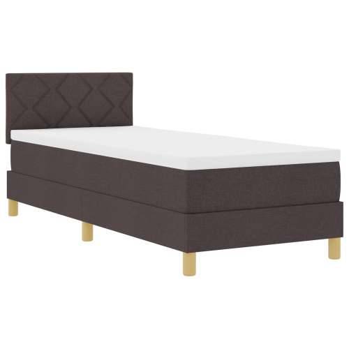 Box Spring krevet s madracem Tamnosmeđi 80x200 cm Tkanina Cijena