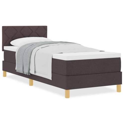Box Spring krevet s madracem Tamnosmeđi 80x200 cm Tkanina Cijena