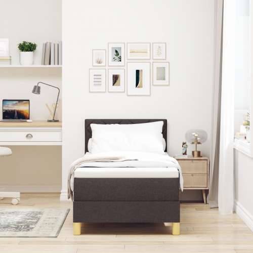 Box Spring krevet s madracem Tamnosmeđi 80x200 cm Tkanina Cijena