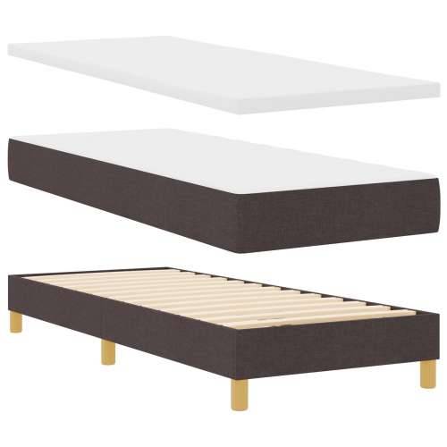 Box Spring krevet s madracem Tamnosmeđi 80x200 cm Tkanina Cijena