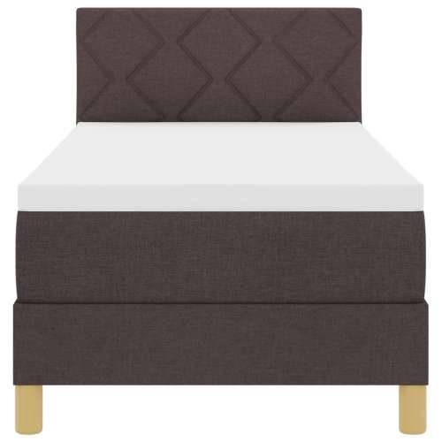 Box Spring krevet s madracem Tamnosmeđi 80x200 cm Tkanina Cijena