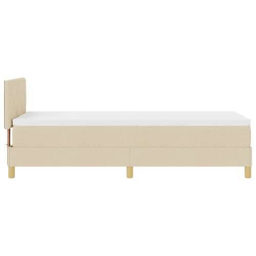 Krevet s podnicom s madracem krem 80x200 cm tkanina Cijena