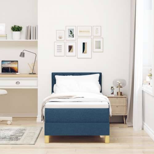 Box Spring Krevet s Madracem Plavi 80x200 cm Tkanina Cijena