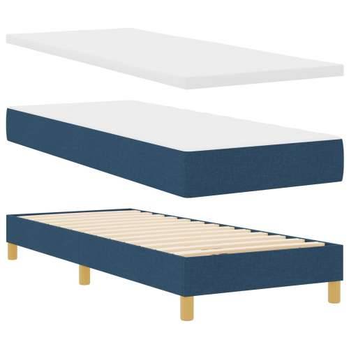Box Spring Krevet s Madracem Plavi 80x200 cm Tkanina Cijena