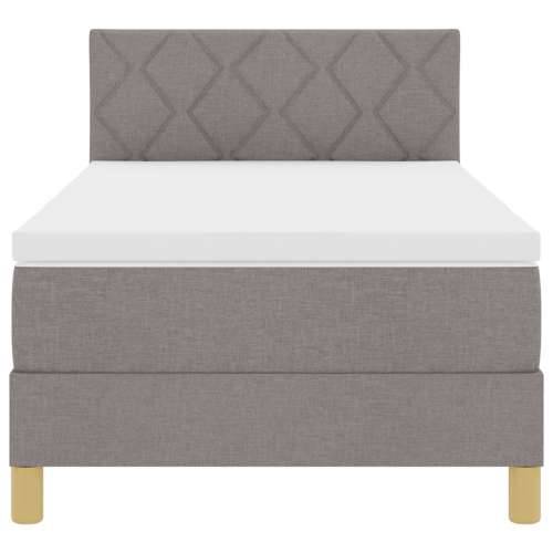 Krevet s proljećem i madracem Taupe 90x190 cm Tkanina Cijena