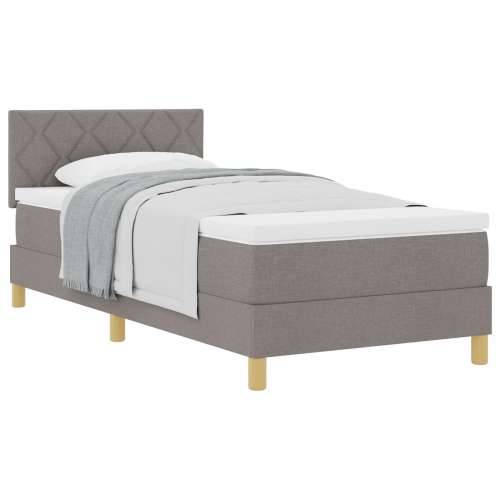 Krevet s kutijom s madracem Taupe 90x200 cm Tkanina Cijena
