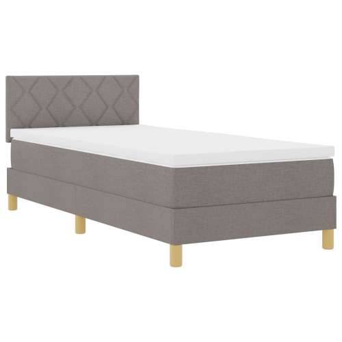 Krevet s kutijom s madracem Taupe 90x200 cm Tkanina Cijena