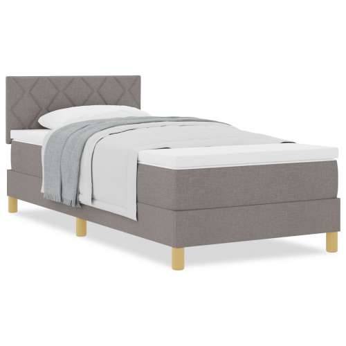 Krevet s kutijom s madracem Taupe 90x200 cm Tkanina Cijena