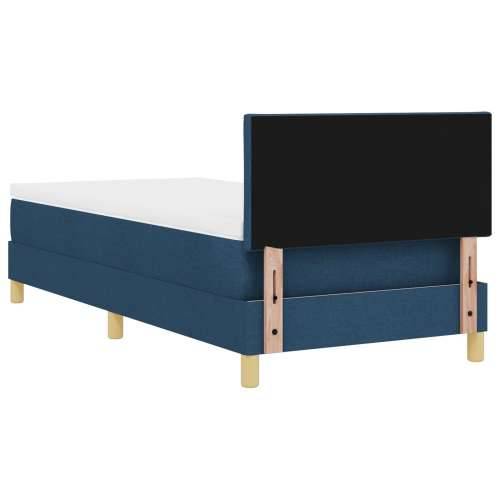 krevet s box springom s madracem plavi 100x200 cm tkanina Cijena