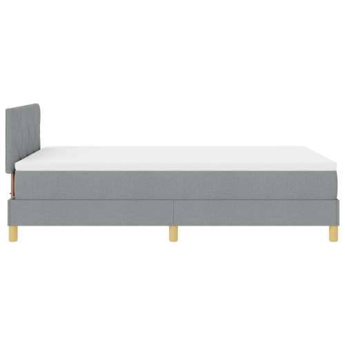 Box Spring krevet s madracem svjetlosiva 120x190 cm Tkanina Cijena