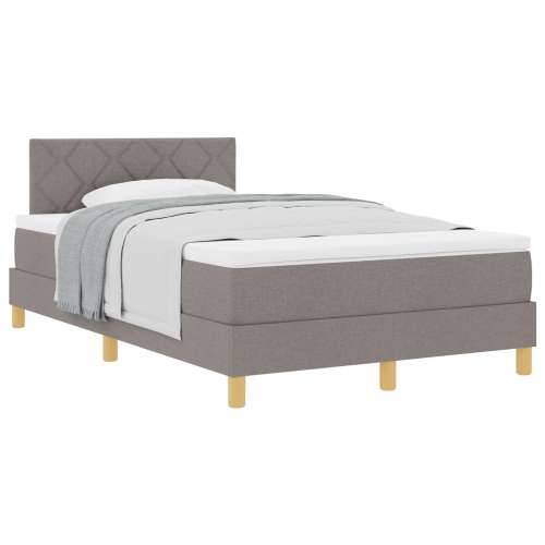 Krevet s kutijom opruga s madracem taupe 120x190 cm tkanina Cijena