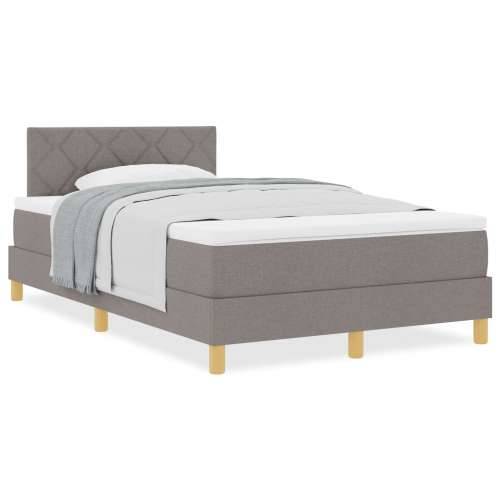 Krevet s kutijom opruga s madracem taupe 120x190 cm tkanina Cijena