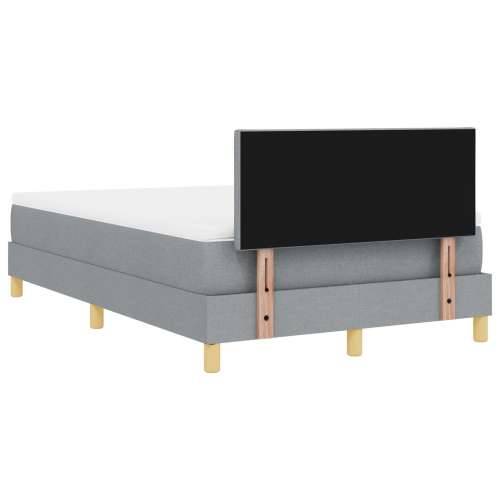 Box Spring Krevet s Madracem Svjetlosiva 120x200 cm Tkanina Cijena