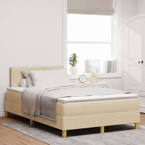 Box Spring krevet s madracem Krem 120x200 cm Tkanina Cijena