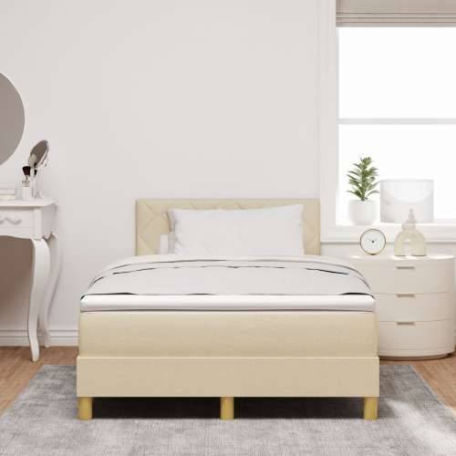 Box Spring krevet s madracem Krem 120x200 cm Tkanina Cijena