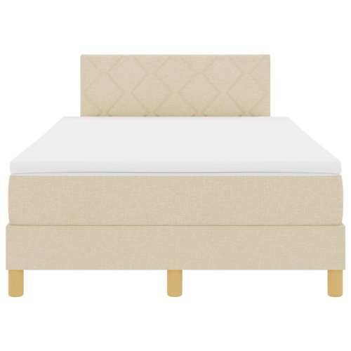 Box Spring krevet s madracem Krem 120x200 cm Tkanina Cijena