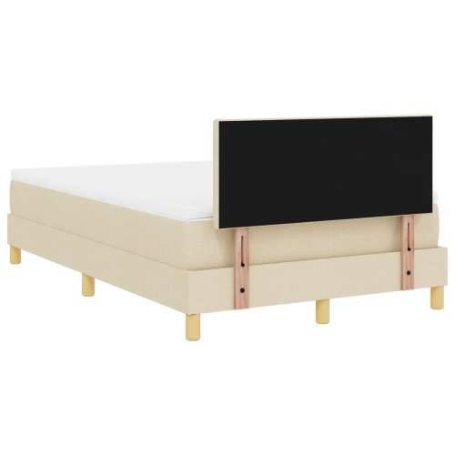 Box Spring krevet s madracem Krem 120x200 cm Tkanina Cijena