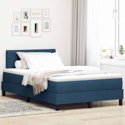 Box Spring Krevet s Madracem Plavi 120x200 cm Tkanina Cijena