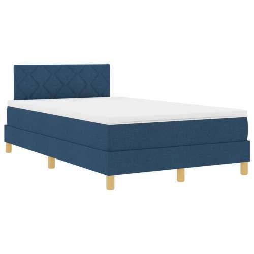 Box Spring Krevet s Madracem Plavi 120x200 cm Tkanina Cijena