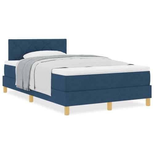 Box Spring Krevet s Madracem Plavi 120x200 cm Tkanina Cijena