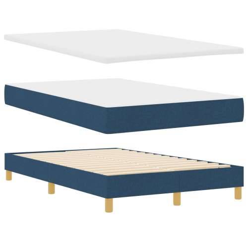Box Spring Krevet s Madracem Plavi 120x200 cm Tkanina Cijena
