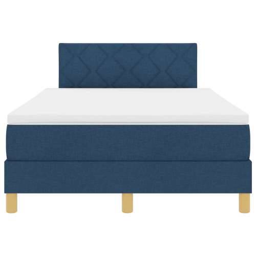 Box Spring Krevet s Madracem Plavi 120x200 cm Tkanina Cijena