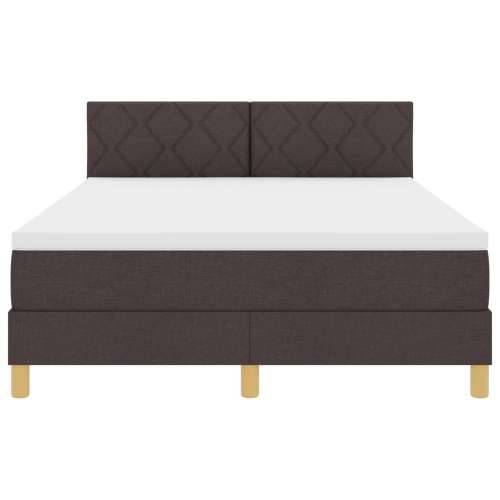 krevet s boxspringom s madracem tamnosmeđi 140x190 cm tkanina Cijena