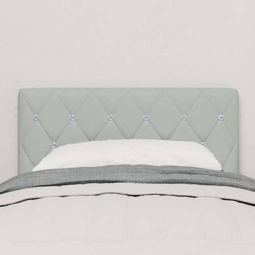 Uzglavlje s kristalnim gumbima, tufted, svjetlosiva, 80 cm, baršun Cijena