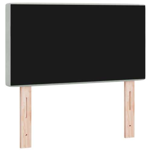 Uzglavlje s kristalnim gumbima, tufted, svjetlosiva, 80 cm, baršun Cijena