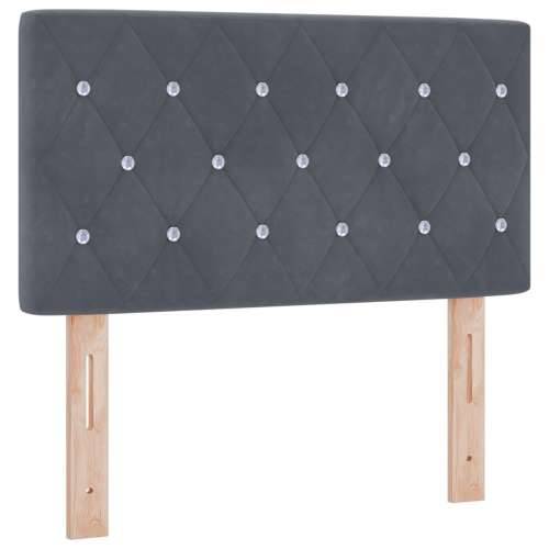 Uzglavlje s Kristalnim Dugmetima Tamno Sivo 80 cm Pelo Cijena