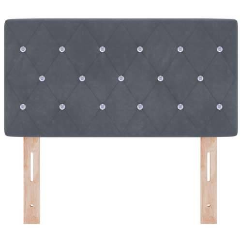 Uzglavlje s Kristalnim Dugmetima Tamno Sivo 80 cm Pelo Cijena