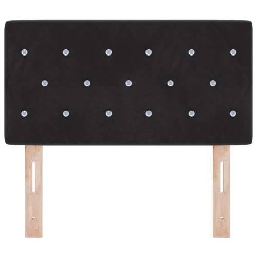 Naslon za glavu s kristalnim gumbima tufted crni 80 cm baršun Cijena