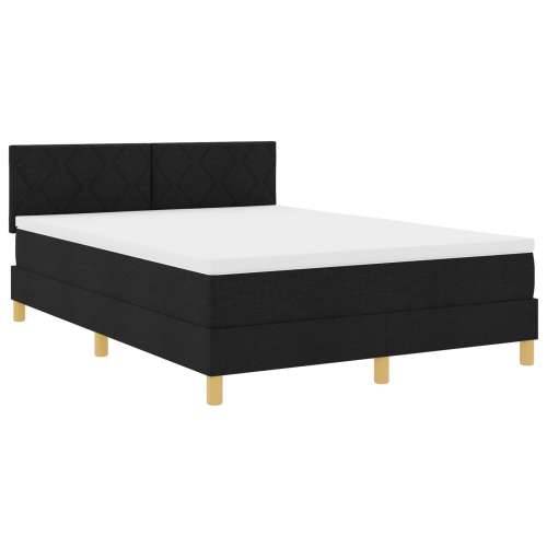 Box Spring krevet s madracem Crni 140x200 cm Tkanina Cijena