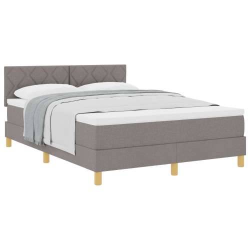 Krevet s opružnom podlogom s madracem taupe 140x200 cm tkanina Cijena
