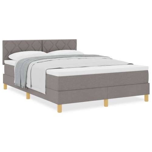 Krevet s opružnom podlogom s madracem taupe 140x200 cm tkanina Cijena