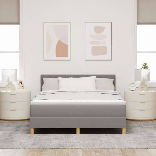 Krevet s opružnom podlogom s madracem taupe 140x200 cm tkanina Cijena