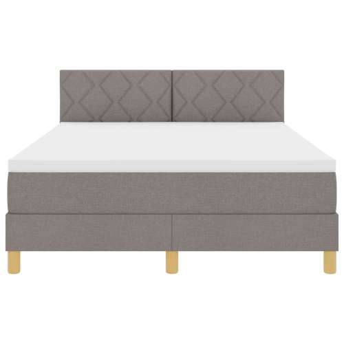 Krevet s opružnom podlogom s madracem taupe 140x200 cm tkanina Cijena