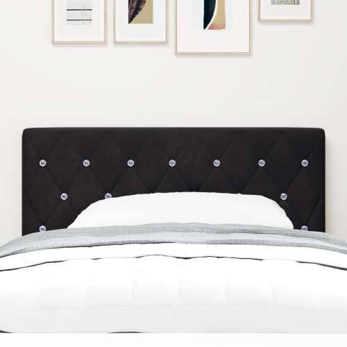 Headboard s kristalnim gumbima, crna, 90 cm, baršun Cijena