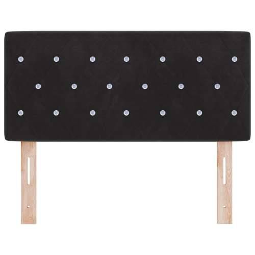 Headboard s kristalnim gumbima, crna, 90 cm, baršun Cijena