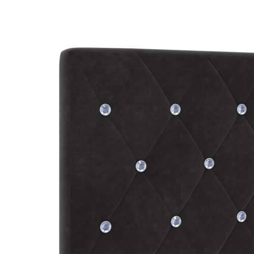 Headboard s kristalnim gumbima, crna, 90 cm, baršun Cijena