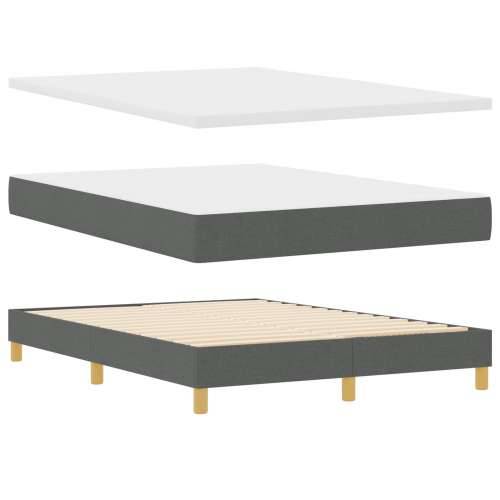 Krevet s box springom s madracem Tamno siva 160x200 cm Tkanina Cijena