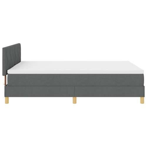 Krevet s box springom s madracem Tamno siva 160x200 cm Tkanina Cijena