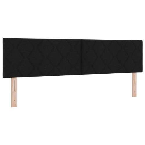 krevet s podiznim okvirima s madracem crni 180x200 cm tkanina Cijena